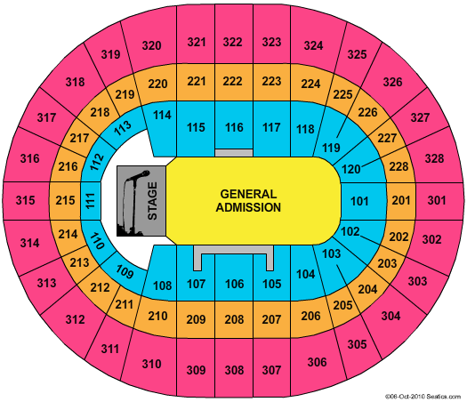 Canadian Tire Centre Lady Gaga Seating Chart